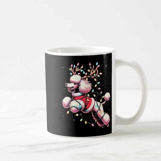 Taza De Café Odle Santa Christmas Tree Lights, Funny Ugly Pajam (Derecha)
