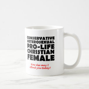 Taza De Café Ofensiva Prolife Hembra Cristiana Mug Humor