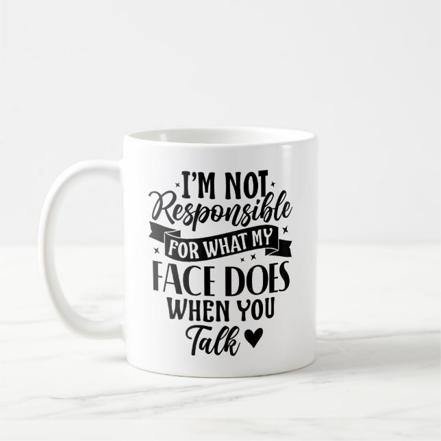 Taza De Café Ofensiva sarcástica No Responsable (Izquierda)