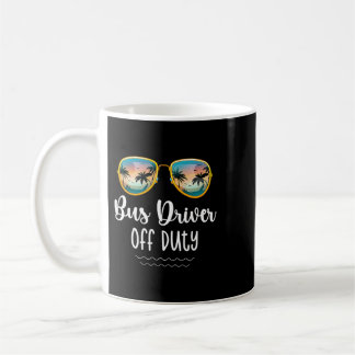 Taza De Café Off Duty Yellow School Bus Driver Beach Summer Tri