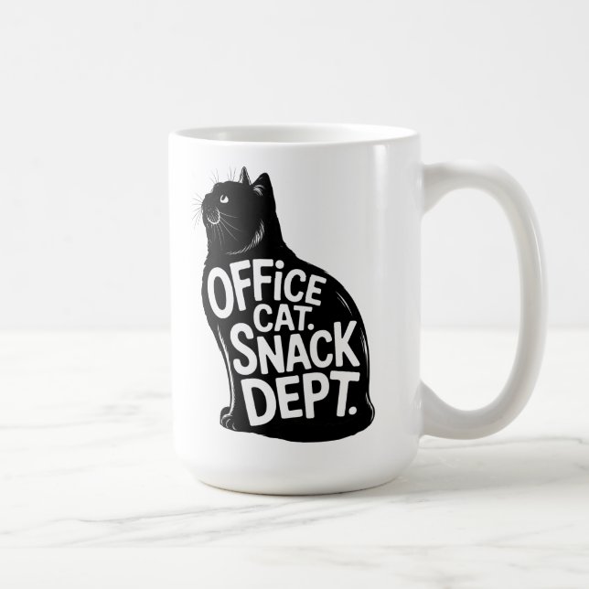 Taza De Café Office Cat Snack Department Workplace Humor (Derecha)