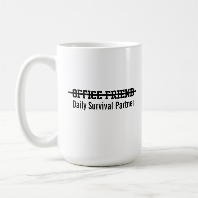 Taza De Café Office friend daily survival partner (Izquierda)