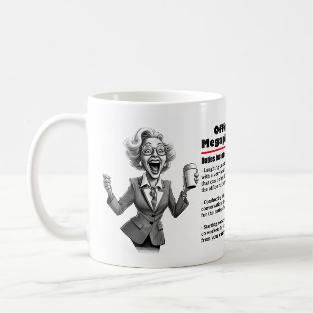 Taza De Café Office Humor Office Megaphone Coffee Mug (Izquierda)