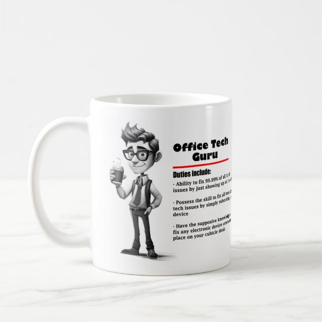 Taza De Café Office Humor Tech Guru Café Mug 2 (Izquierda)