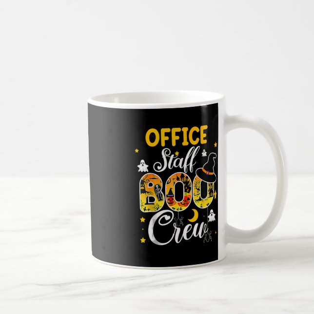 Taza De Café Office Staff Boo Crew Funny Halloween Mateo Cos (Derecha)
