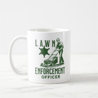 Taza De Café Oficial de aplicación de la ley Lawn Mower Gardene
