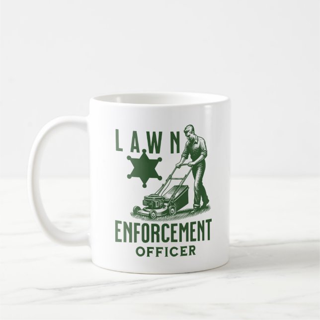Taza De Café Oficial de aplicación de la ley Lawn Mower Gardene (Izquierda)