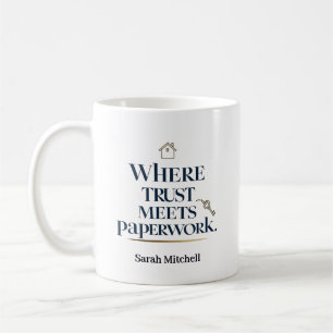 Taza De Café Oficial de Fiduciaria Confianza Personalizada & Tr