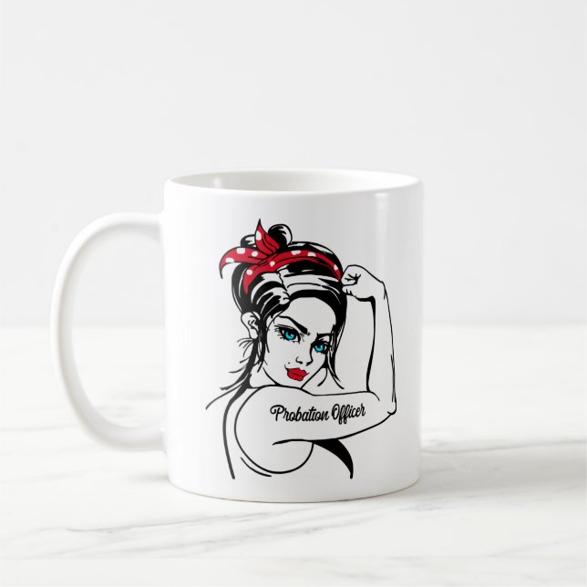 Taza De Café Oficial de libertad condicional Rosie The Riveter  (Izquierda)