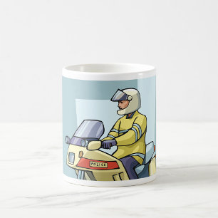 Taza De Café Oficial de Motocicleta de la Policía Aplicación de