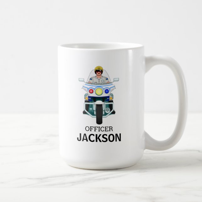 Taza De Café Oficial de motocicletas de la policía personalizad (Derecha)