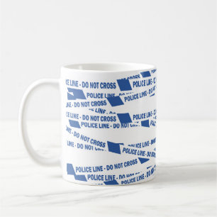 Taza De Café Oficial de policía británico no cruza escena del c