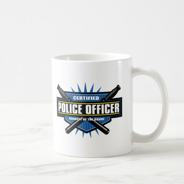 Taza De Café Oficial de policía certificado (Derecha)