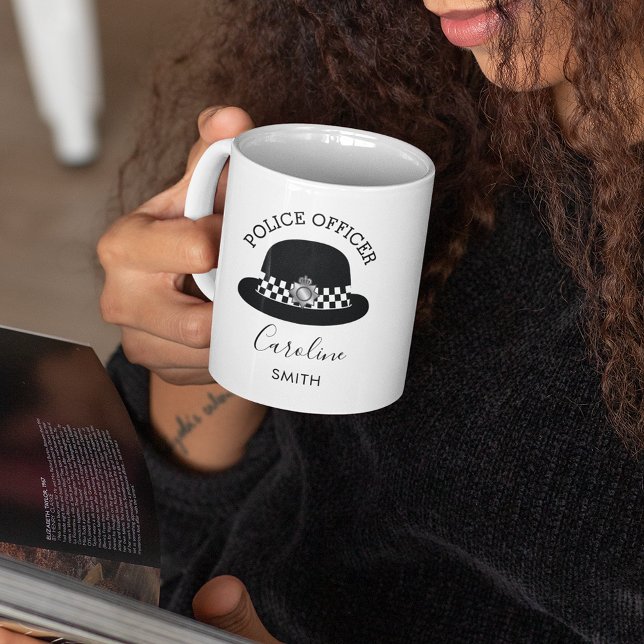 Taza De Café Oficial de Policía de la Mujer | Personalizado (Subido por el creador)