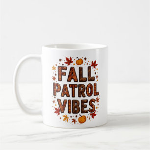 Taza De Café Oficial de policía de otoño de la patrulla de otoñ