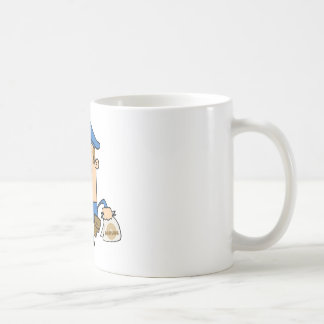 Taza De Café Oficial de policía feliz que come el buñuelo