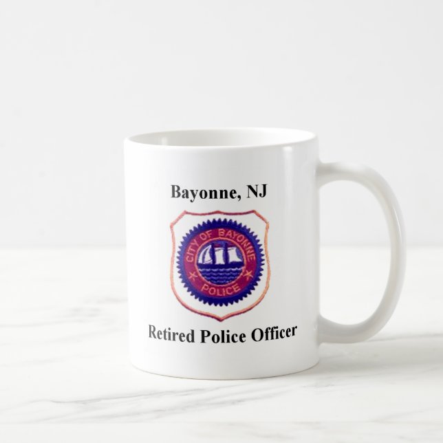 Taza De Café Oficial de policía jubilado de Bayona (Derecha)