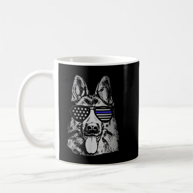 Taza De Café Oficial de policía K9 Policía de camisas perro del (Izquierda)