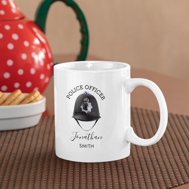 Taza De Café Oficial de policía | Personalizado (Subido por el creador)