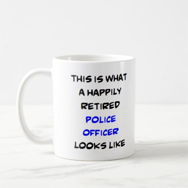 Taza De Café oficial de policía retirado (Izquierda)