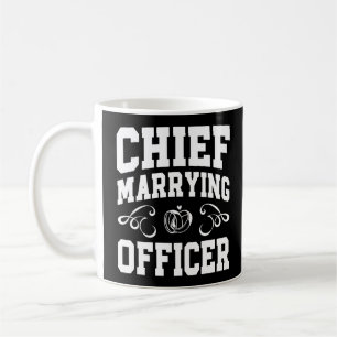 Taza De Café Oficial Jefe de Matrimonios - Diseños de Oficiante