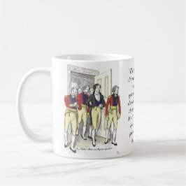 Taza De Café Oficiales de la Milicia Shire, Jane Austen