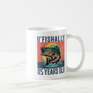 Taza De Café Oficialmente 5 años pescador de pesca cumpleaños 5