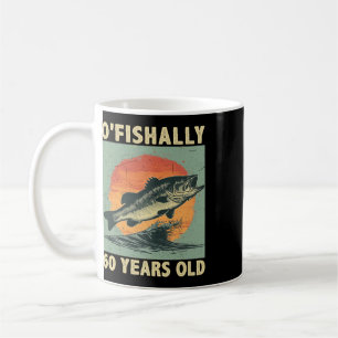 Taza De Café Oficialmente 60 años 1965 Pesca Pescador Cumpleaño