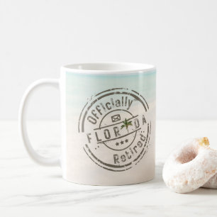 Taza De Café Oficialmente Retirado en Playa Tropical de Florida