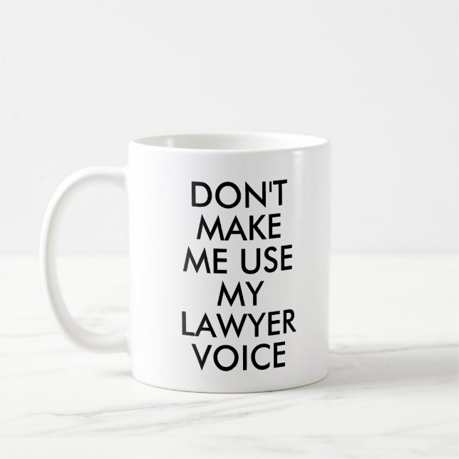 Taza De Café Oficina del abogado Gift Mug Cita divertida esloga (Izquierda)