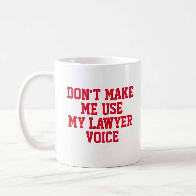 Taza De Café Oficina del abogado Gift Mug Cita divertida esloga (Izquierda)