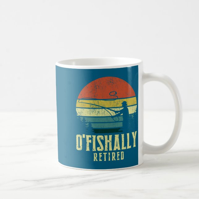 Taza De Café Ofishally Retired Funny Fishing Retirement  (Derecha)