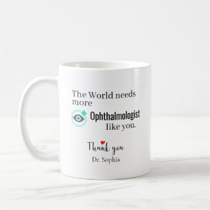 Taza De Café Oftalmólogo Gracias Nombre Personalizado