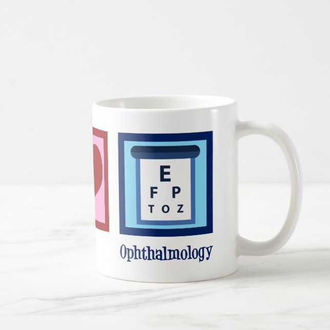 Taza De Café Oftalmólogo Paz Amor Oftalmología (Derecha)