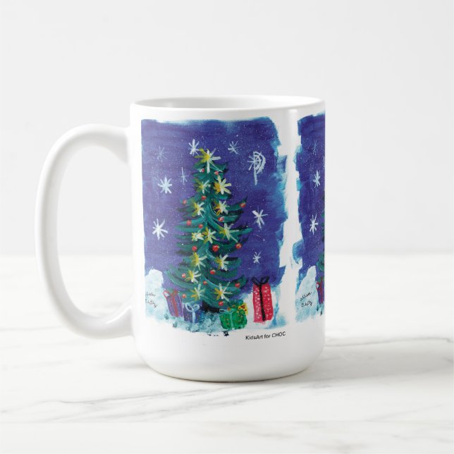 Taza De Café Oh Árbol de Navidad - Arte infantil para CHOC (Izquierda)