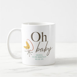 Taza De Café Oh Baby Mid Century Baby Shower Favor