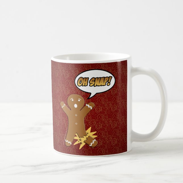 Taza De Café ¡Oh broche! Hombre de pan de jengibre divertido (Derecha)