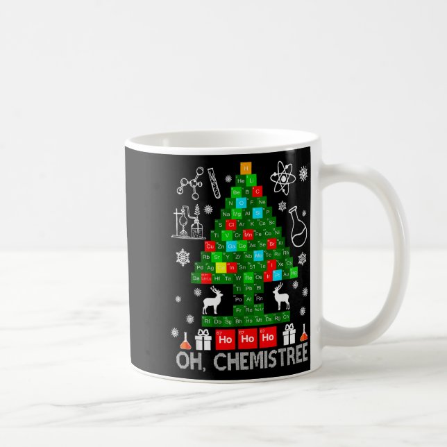 Taza De Café Oh Chemistree Científico Químico Navidad Xmas Te (Derecha)