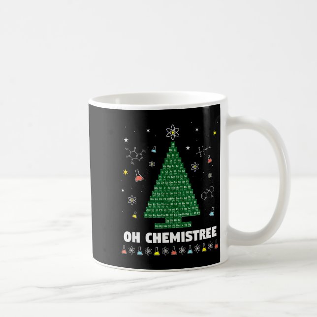 Taza De Café Oh Chemistree Periodic Table Chemistry Christmas T (Derecha)