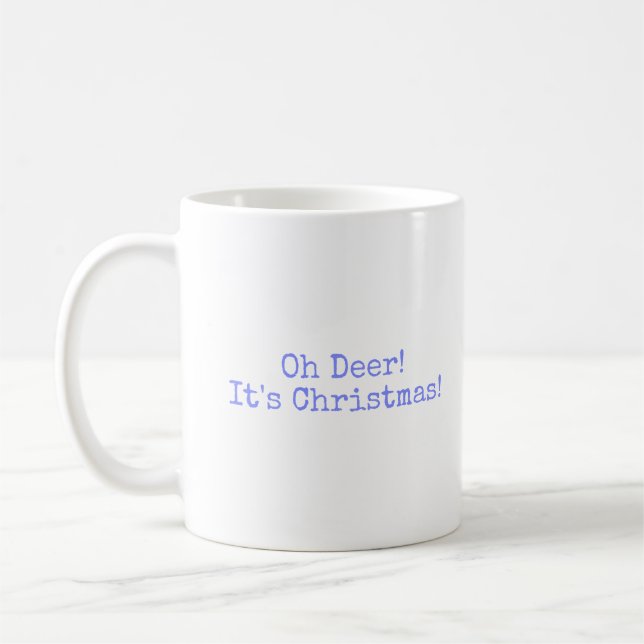 Taza De Café Oh ciervo, son Navidades Mug (Izquierda)