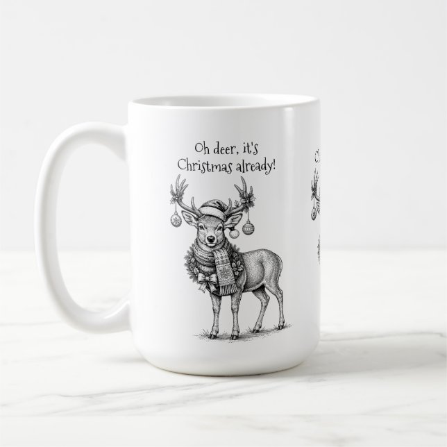 Taza De Café ¡Oh ciervo, ya es Navidad! (Izquierda)