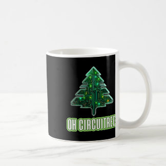 Taza De Café Oh Circuitree Electrónica de Navidad Tarjeta de Ci