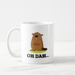 Taza De Café Oh Dam Funny Beaver Pun