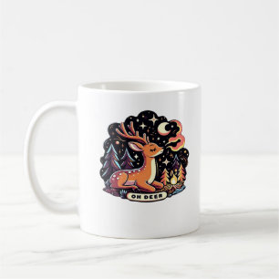 Taza De Café Oh Deer Gráfica Contemporánea