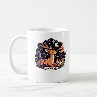 Taza De Café Oh Deer Gráfica Contemporánea