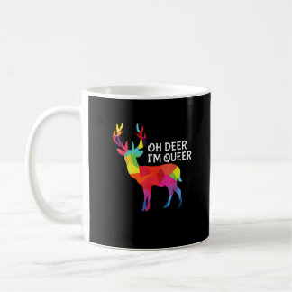 Taza De Café Oh Deer Queer Funny Pun LGBT Pride Design