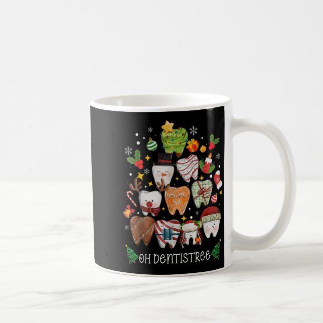 Taza De Café Oh Dentistree Merry Christmas Dental Funny Teeth T (Derecha)