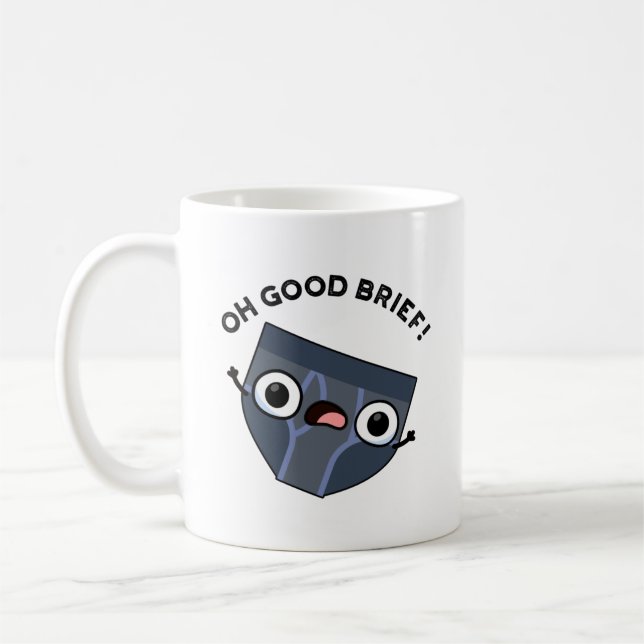 Taza De Café Oh Good Brief Funny Underwear Pun (Izquierda)