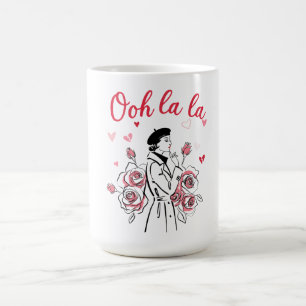 Taza De Café Oh La La Chica de París - Estética Romántica Franc