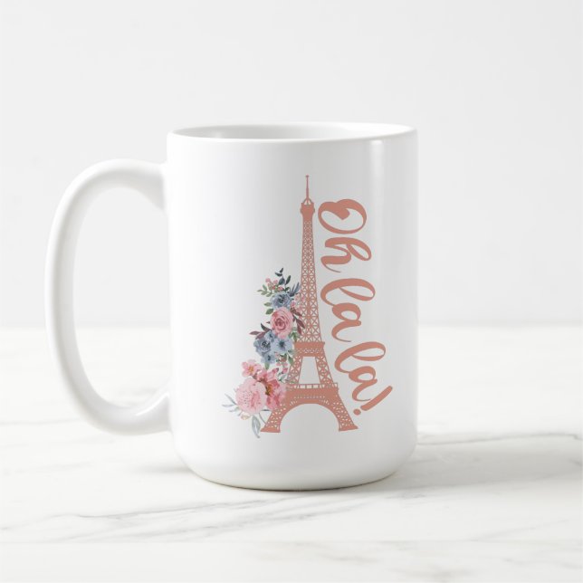 Taza De Café Oh La La - Eiffel Tower Paris France (Izquierda)
